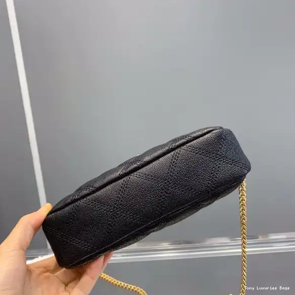 Tony Luxuries BECKY DOUBLE-ZIP LAMBSKIN IN QUILTED YSL POUCH 0611